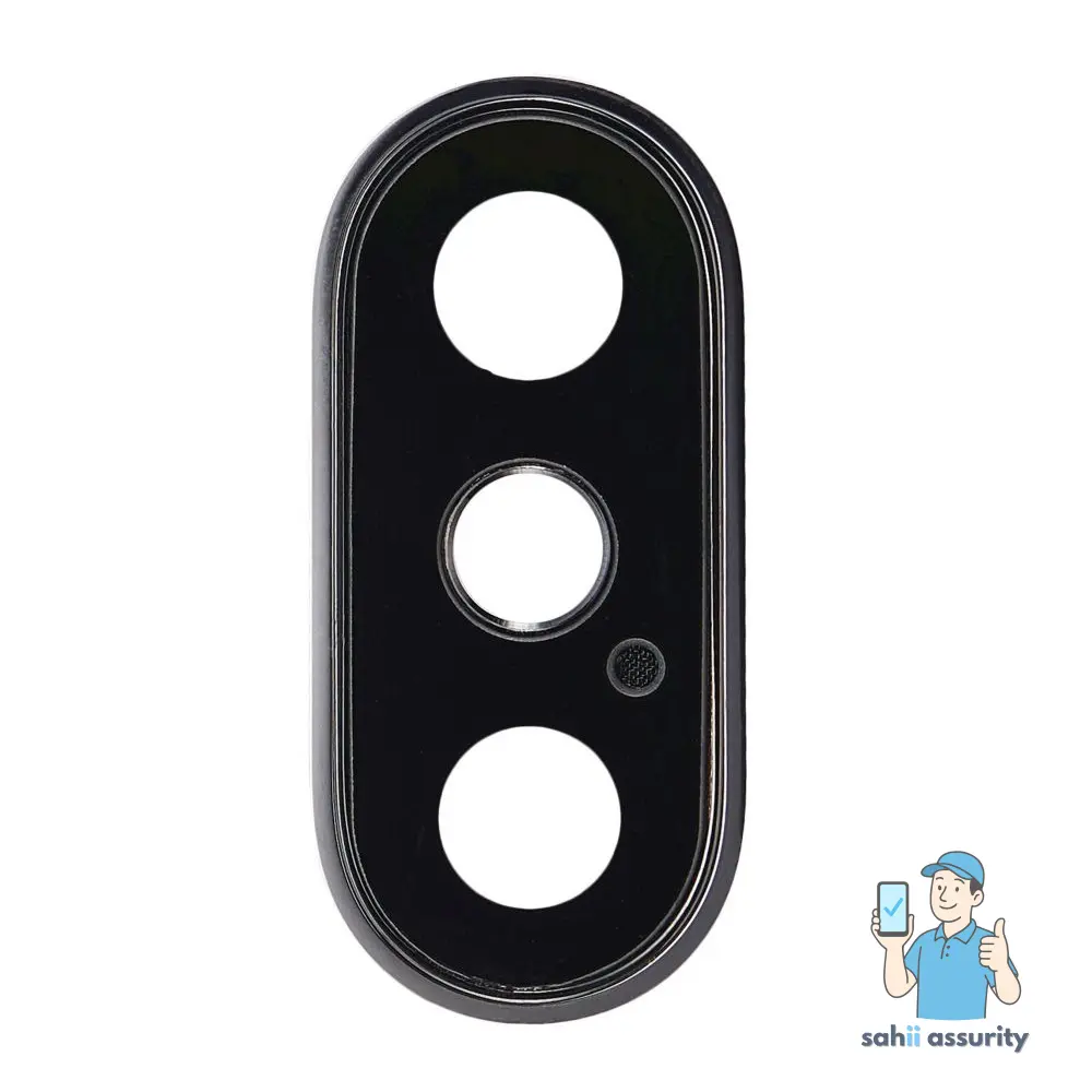 Camera Lens Glass with Frame for Apple iPhone XS White thumbnail